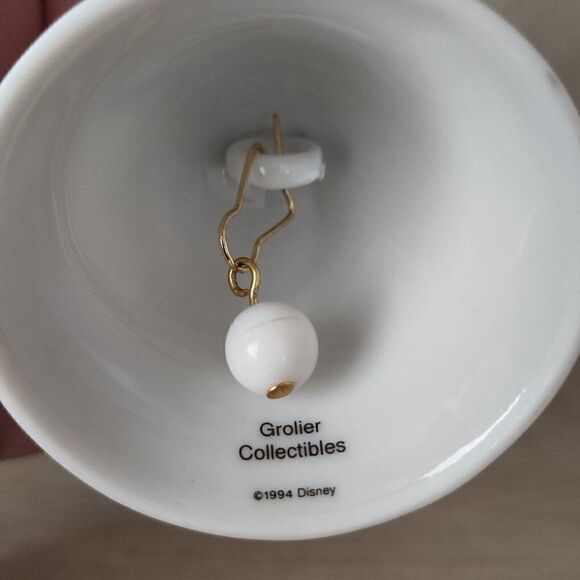 2 - VTG Disney Porcelain Christmas Bell Ornaments Grolier Collectibles 1994 - Picture 7 of 11